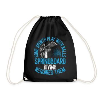 Springboard Diving Diving Diving Divers - Drawstring Bag - black - Front