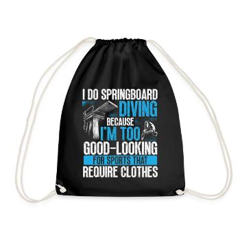 Springboard Diving Diving Diving Divers - Drawstring Bag - black - Front