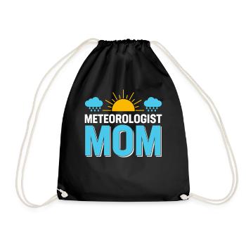 Meteorologist Mom Appreciation Meteorology - Drawstring Bag - black - Front