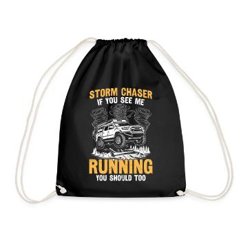 Storm Chaser Meteorology Weather Forecast - Drawstring Bag - black - Front