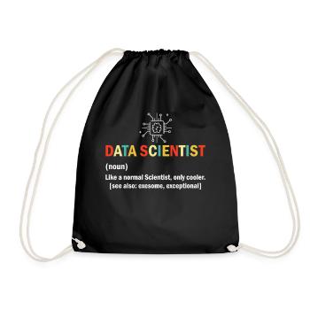 Data Scientist Drôle Définition Tableur Données - Sac de sport léger - noir - Devant