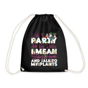 Plant Lover Gardening I Like To - Turnbeutel - Schwarz - Vorne