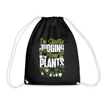 Plant Lover Gardening I'm Silently - Turnbeutel - Schwarz - Vorne