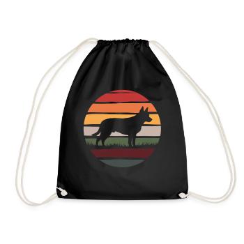 Rétro australien bovin chien bleu talon cadeaux - Sac de sport léger - noir - Devant