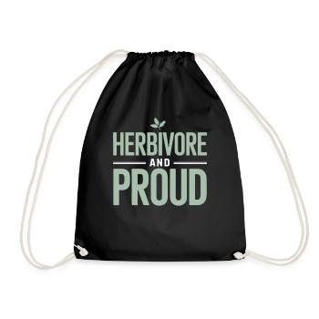 Herbivore Et Fier - Pride Vegan Végétarien - Sac de sport léger - noir - Devant