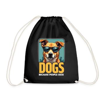Lustiges Hunde Hundehalter Hundeliebhaber Hund - Turnbeutel - Schwarz - Vorne