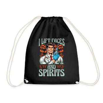 Plastic Surgery I Lift Faces Cosmetic Surgeon - Drawstring Bag - black - Front