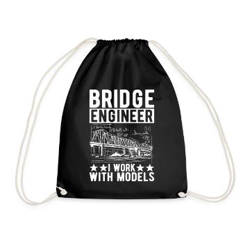 Ingénieur des ponts Construction de ponts - Sac de sport léger - noir - Devant