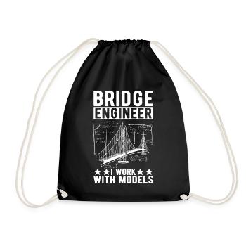 Ingénieur des ponts Construction de ponts - Sac de sport léger - noir - Devant