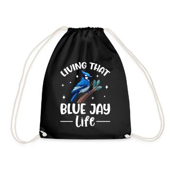 Vivre cette vie de geai bleu Drôle d’observation des oiseaux - Sac de sport léger - noir - Devant