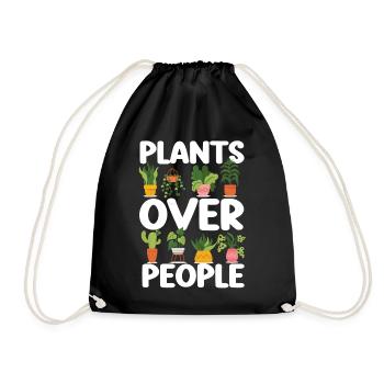 Plant Lover Gardening Plants Over - Drawstring Bag - black - Front