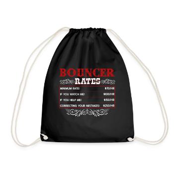 Bouncer Rates - Drawstring Bag - black - Front