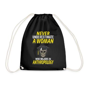 Funny Anthropology Scientist Human Behavior - Drawstring Bag - black - Front