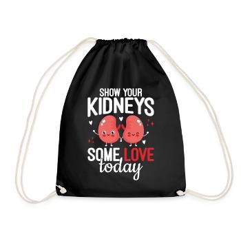 Montrez à vos reins un peu d’amour ruban vert drôle - Sac de sport léger - noir - Devant