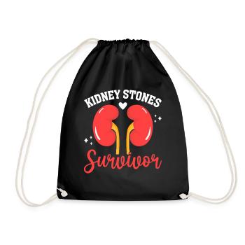 Calculs rénaux Survivant Transplantation d’organe Drôle - Sac de sport léger - noir - Devant