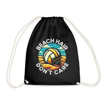 Beach Volleyball Volleyball Volleyball Players - Drawstring Bag - black - Front