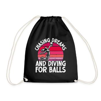 Beach Volleyball Volleyball Volleyball Players - Drawstring Bag - black - Front