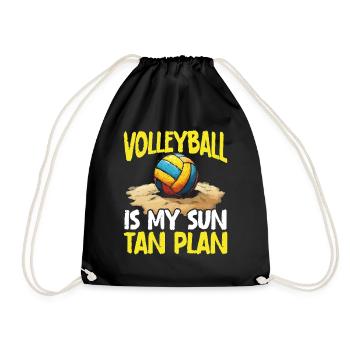 Beach Volleyball Volleyball Volleyball Players - Drawstring Bag - black - Front