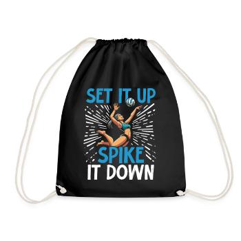 Beach Volleyball Volleyball Volleyball Players - Drawstring Bag - black - Front