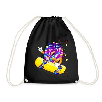 Donut Skateboard Skater - Sac de sport léger - noir - Devant
