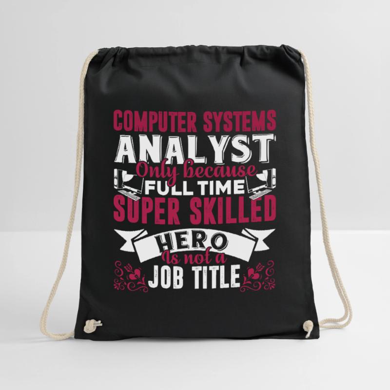 Computer Systems Analyst Job Title Drawstring Bag