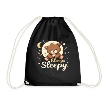 Cute Bear, Bear, Bear, Cute Sleep, Dreamer - Drawstring Bag - black - Front