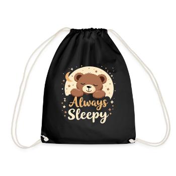 Cute Bear, Bear, Bear, Cute Sleep, Dreamer - Drawstring Bag - black - Front