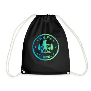 De vrais hommes font de la randonnée - Aventure Randonnée Montagne - Sac de sport léger - noir - Devant