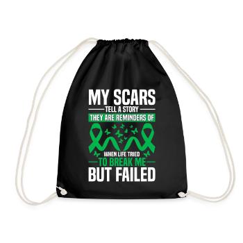 Mes cicatrices racontent une histoire Green Ribbon Kidney Disease - Sac de sport léger - noir - Devant
