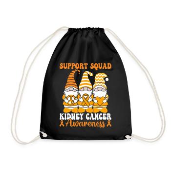 Support Squad Green Ribbon Organ Transplant - Drawstring Bag - black - Front