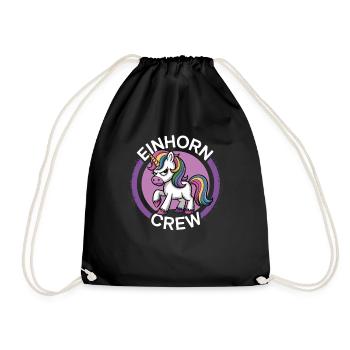 Einhorn crew - Turnbeutel - Schwarz - Vorne