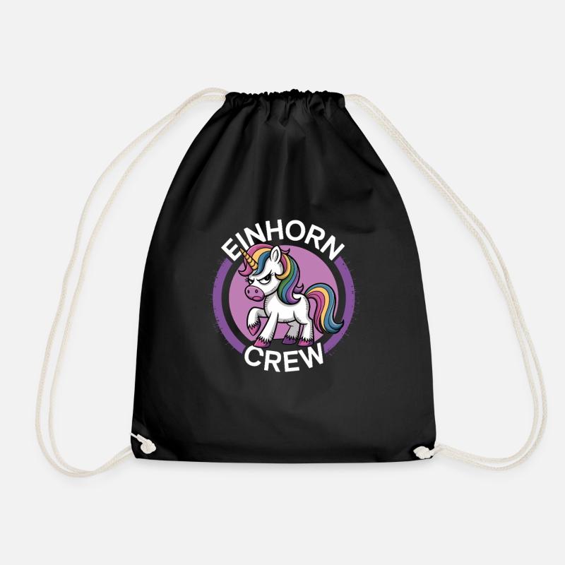 Unicorn crew - Drawstring Bag - black