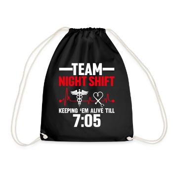 Équipe Night Shift Drôle Infirmière Technique de Dialyse - Sac de sport léger - noir - Devant