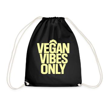 Vegan Vibes Only : Inspirer la vie végétalienne - Sac de sport léger - noir - Devant