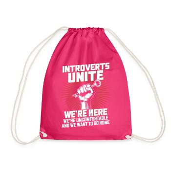 Introvertierte Vereinigen Sich - Turnbeutel - Fuchsia - Vorne
