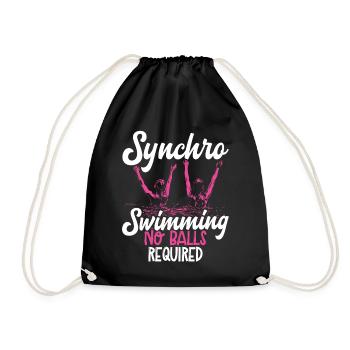 Synchronized Swimming Synchro Swimmers - Drawstring Bag - black - Front