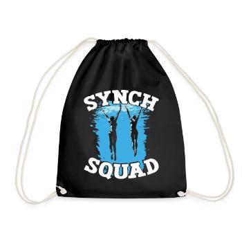 Synchronized Swimming Synchro Swimmers - Drawstring Bag - black - Front