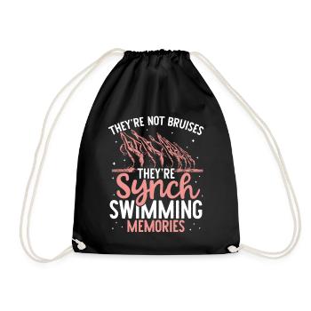 Synchronschwimmen Synchro Schwimmer - Turnbeutel - Schwarz - Vorne