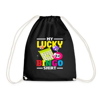 Joueur de bingo porte-bonheur chemise design - Sac de sport léger - noir - Devant