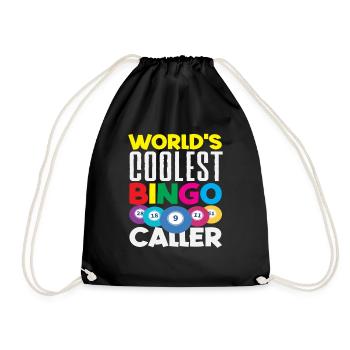 Bingo Player Coolest Caller Worldwide - Drawstring Bag - black - Front