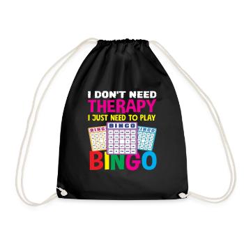 Joueurs de bingo Pas de thérapie Bingo seulement - Sac de sport léger - noir - Devant