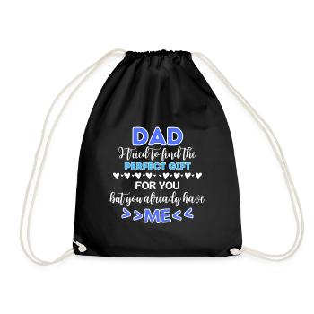 Papa Design Fête des Pères Dire Papa Dictons - Sac de sport léger - noir - Devant