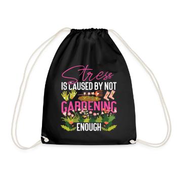 Le stress du jardinage est - Sac de sport léger - noir - Devant