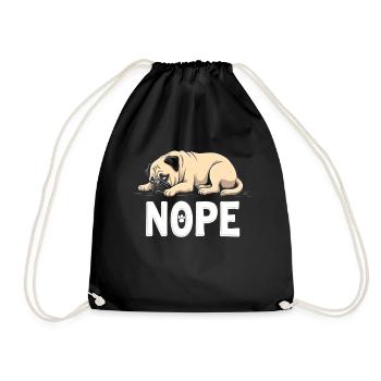 Carlin Carlin Chien paresseux NOPE Carlin Dicton - Sac de sport léger - noir - Devant