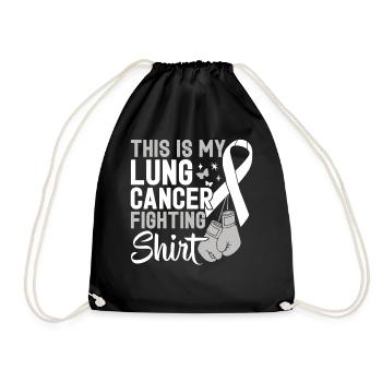 C’est mon ruban blanc de lutte contre le cancer du poumon - Sac de sport léger - noir - Devant