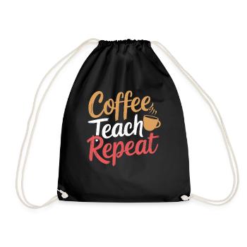 Café Enseignement Professeur répétitif Vie quotidienne - Sac de sport léger - noir - Devant