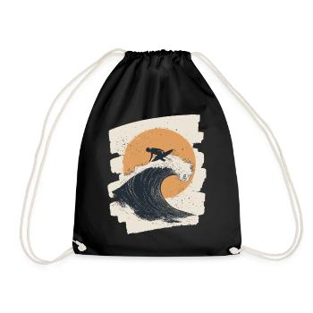 Surfer - Drawstring Bag - black - Front