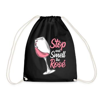 Wein Rosé - Turnbeutel - Schwarz - Vorne
