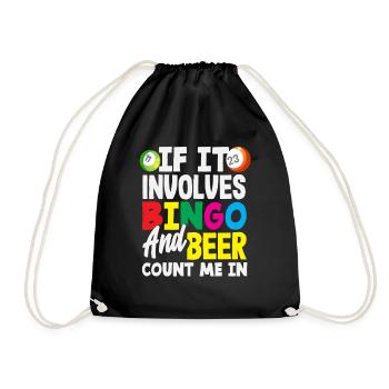 Bingo Player Bière et Bingo Fun - Sac de sport léger - noir - Devant