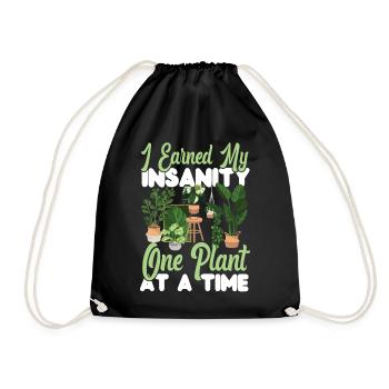 Plant Lover Gardening I Earned My - Turnbeutel - Schwarz - Vorne